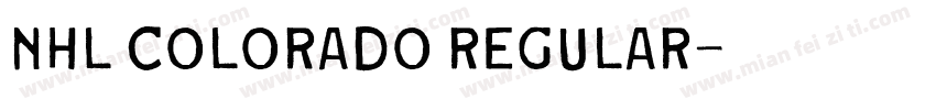 NHL Colorado Regular字体转换